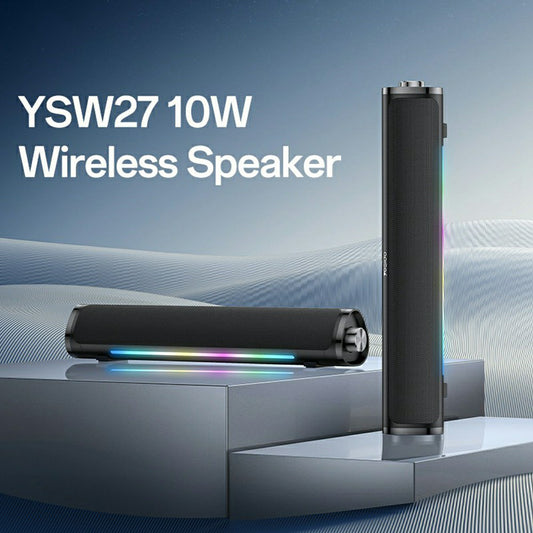 Yesido YSW27 Bluetooth hangszóró, 10W, RGB, Fekete