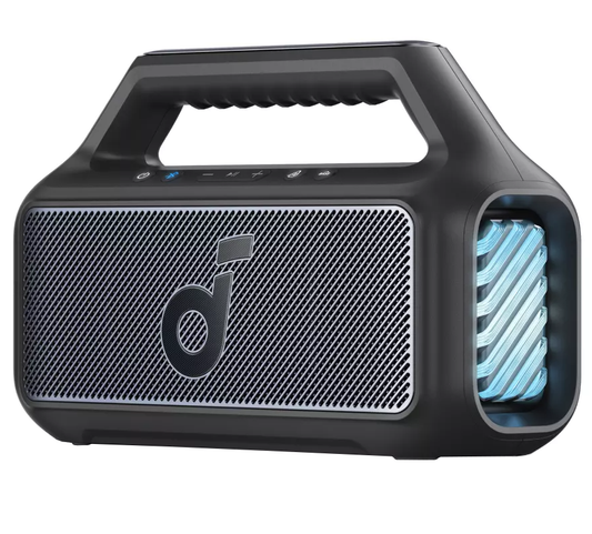 Anker SoundCore Boom 2 Új Változat Bluetooth Hordozható Hangszóró, 80W, TWS, RGB, Vízálló, Fekete A3138012