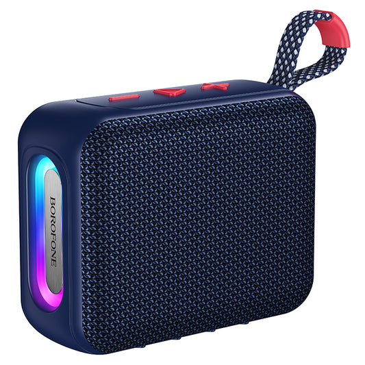 Borofone BR106 Felicitous hordozható Bluetooth hangszóró, 8 W, TWS, RGB, sötétkék