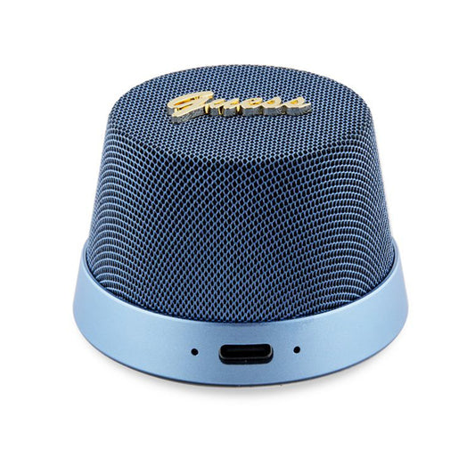 Bluetooth hordozható hangszóró Guess Magnetic Script Metal állvány, 3W, kék