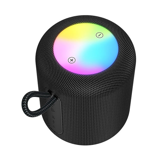 Hordozható Bluetooth Hangszóró HOCO HC30, 5W, TWS, RGB, Fekete