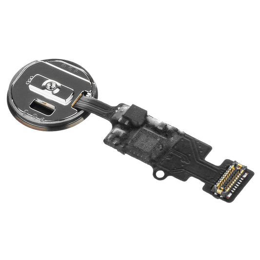 Apple iPhone iPhone 8 / 8 Plus / 7 / 7 Plus menügomb szerelvény, OEM, pánttal, Fekete