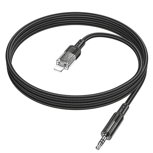 Audio kábel Lightning - 3.5mm HOCO UPA27, 1.2m, Fekete