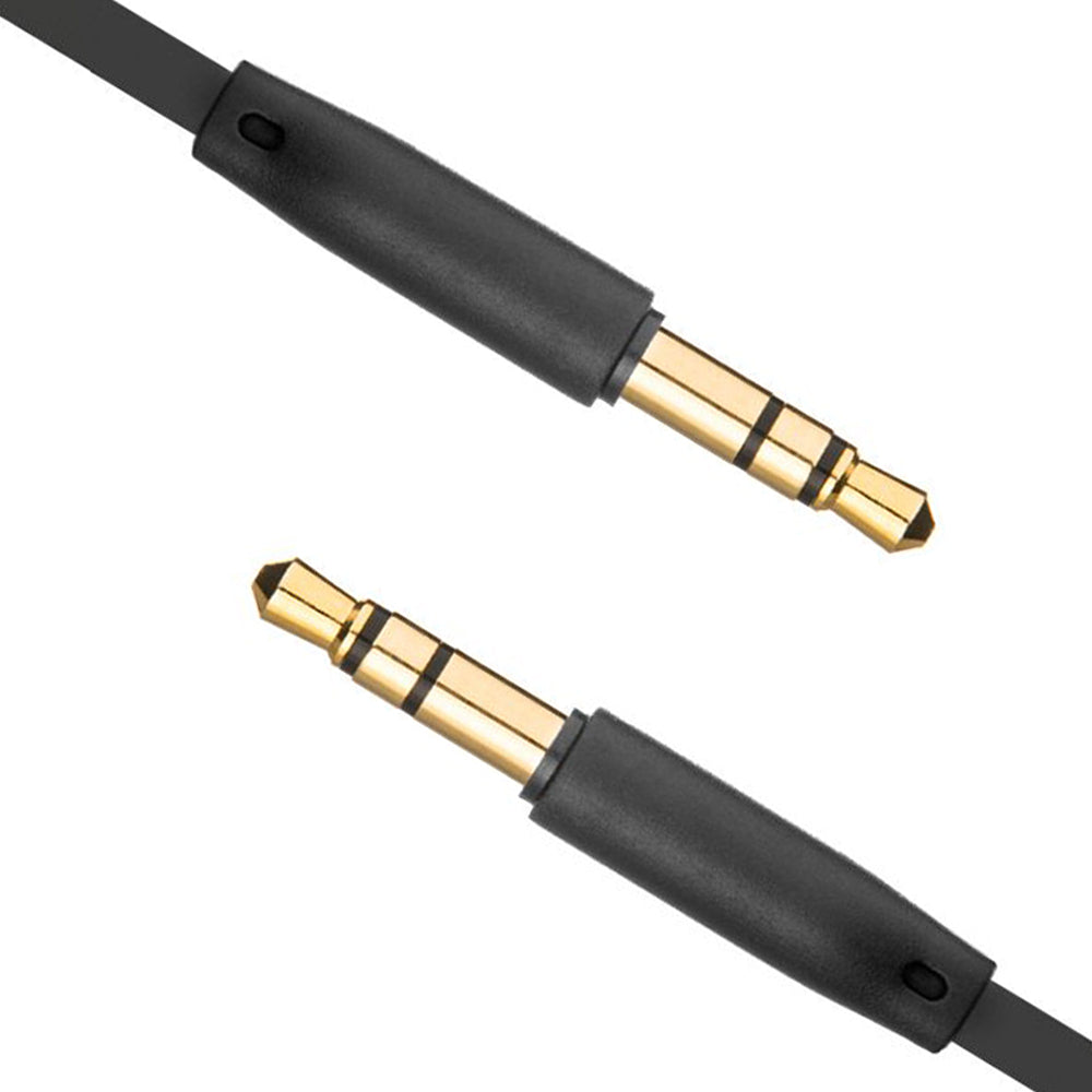Audio kábel 3.5mm - 3.5mm Fixed, 1m, Fekete