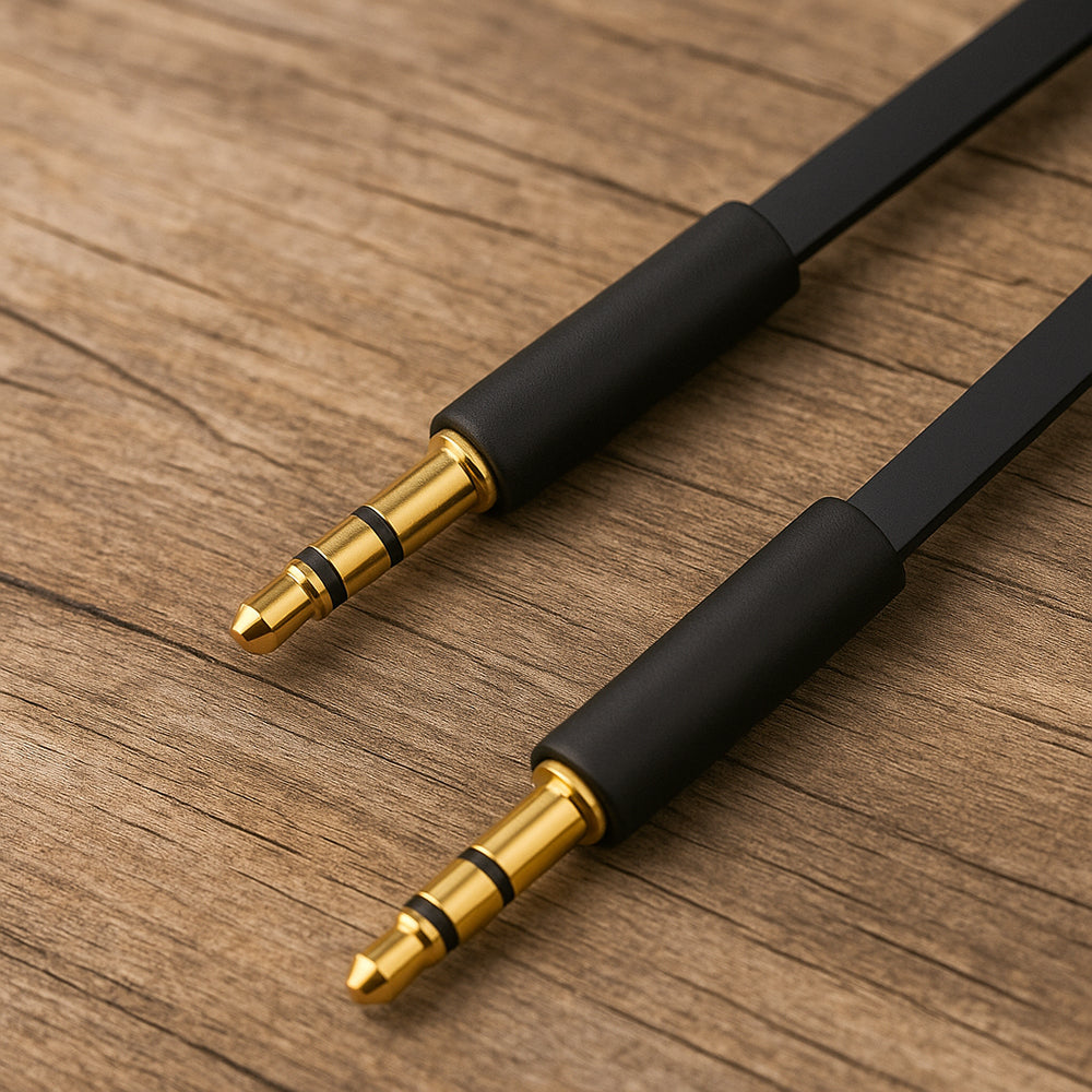 Audio kábel 3.5mm - 3.5mm Fixed, 1m, Fekete