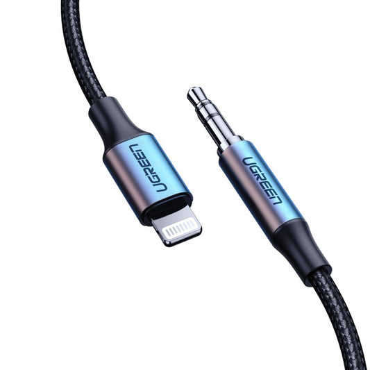 Audio Lightning kábel - 3.5mm UGREEN US315 (70509), 1m, Fekete
