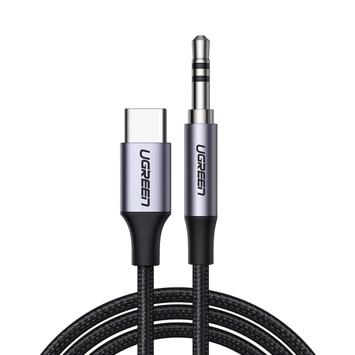 USB-C - 3.5mm UGREEN AV143 Audio Kábel, 1m, Szürke