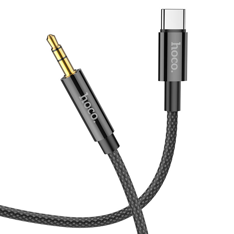 Audio kábel USB-C - 3.5mm HOCO UPA19, 1m, Fekete