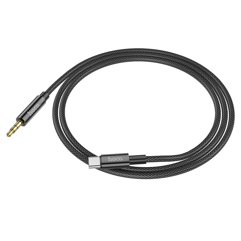 Audio kábel USB-C - 3.5mm HOCO UPA19, 1m, Fekete