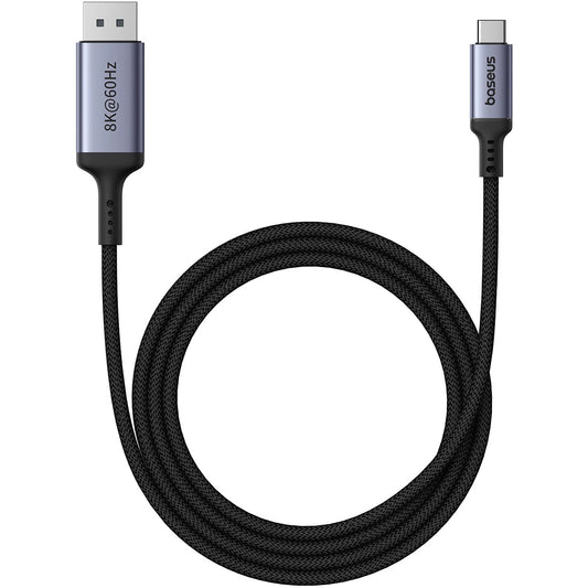 USB-C - DisplayPort Baseus Ultra Clarity audio és videó kábel, 8K, 2m, Fekete B0063370D111-01