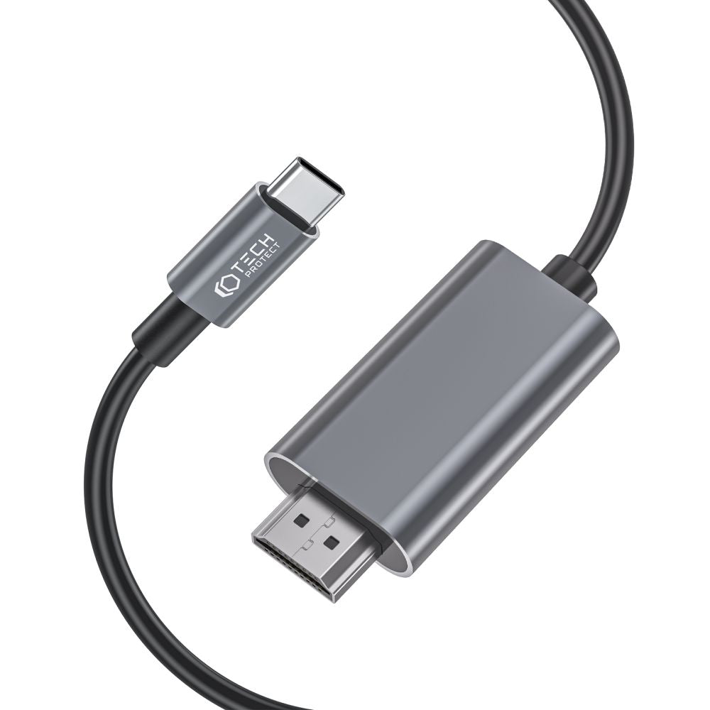 Audio és videó kábel USB-C - HDMI Tech-Protect Ultraboost, 2m, fekete