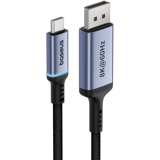 USB-C - DisplayPort Baseus Ultra Clarity audio és videó kábel, 8K, 2m, Fekete B0063370D111-01