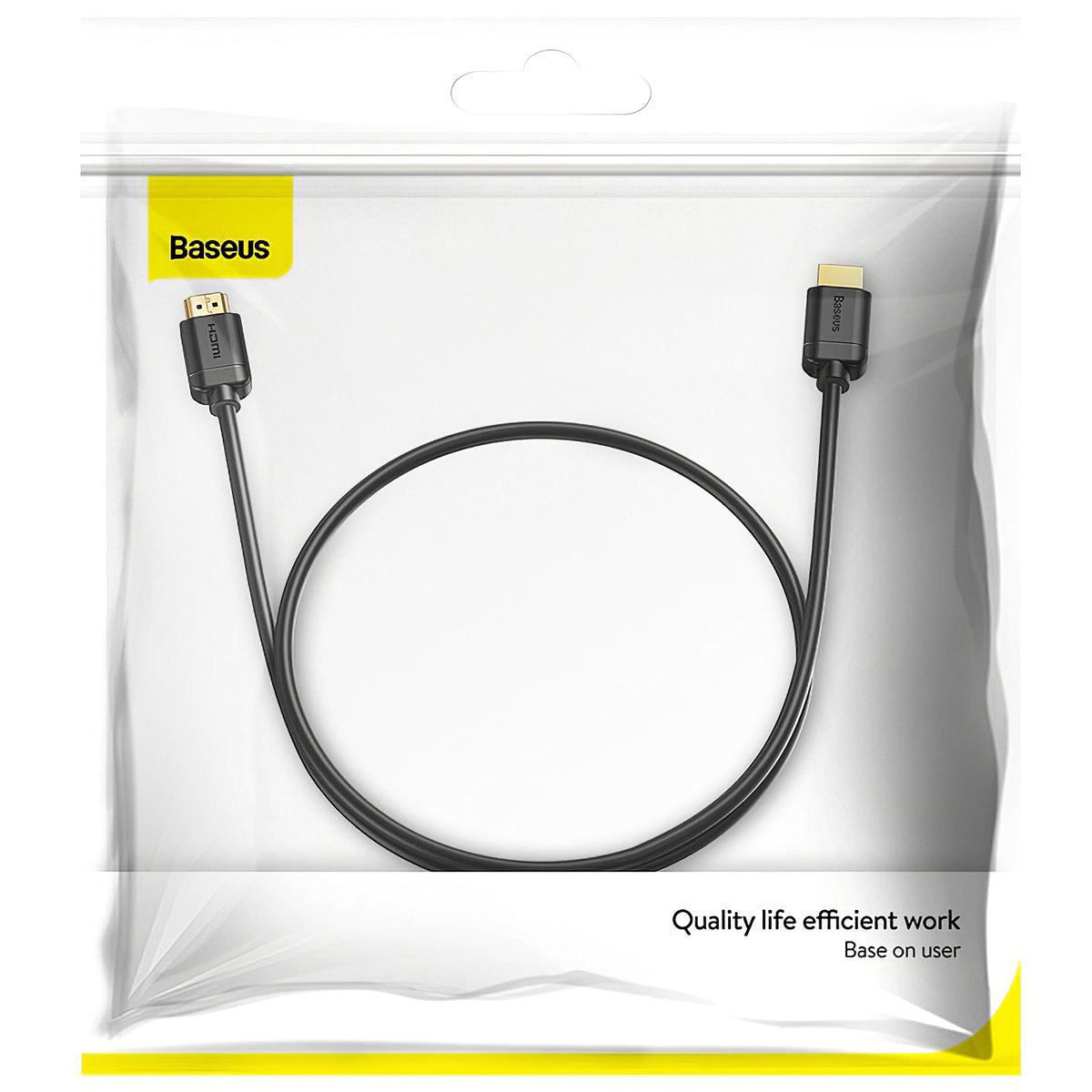 Baseus Videókábel, HDMI - HDMI, 4K, 2m, Fekete CAKGQ-B01