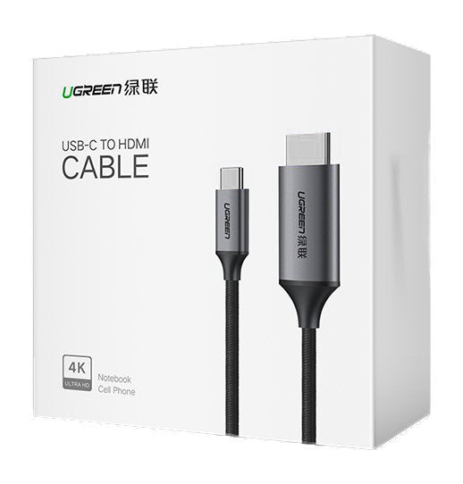 UGREEN MM142 USB-C - HDMI Audio és Videó Kábel, 1.5m, Fekete