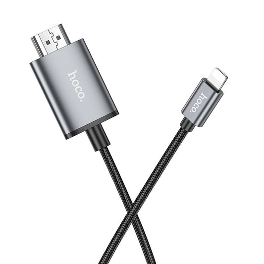 Audio és videó kábel Lightning - HDMI HOCO UA27, 2m, Szürke