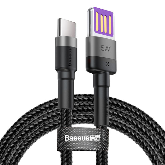 Adat- és töltőkábel USB-A - USB-C Baseus HW gyorstöltés, 100W, 1m, szürke CATKLF-PG1 CATKLF-PG1 CATKLF-PG1
