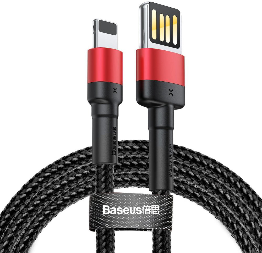 USB-A - Lightning Baseus Cafule Special Edition adat- és töltőkábel, 18W, 1m, Piros CALKLF-G91