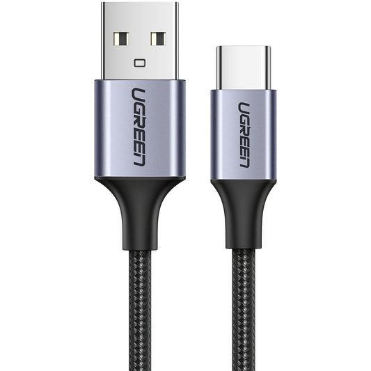 USB-A - USB-C UGREEN US288 adat- és töltőkábel, 18W, 1m, Fekete