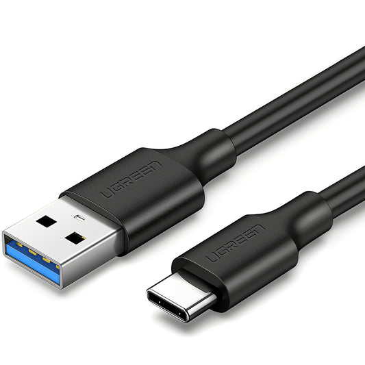 USB-A - USB-C UGREEN US184 adat- és töltőkábel, 60W, 2m, Fekete