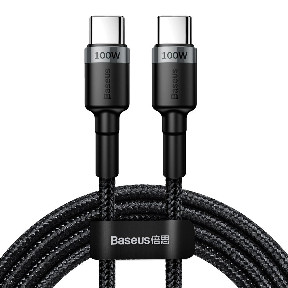 USB-C adat- és töltőkábel - USB-C Baseus Cafule, 100W, 2m, szürke CATKLF-ALG1