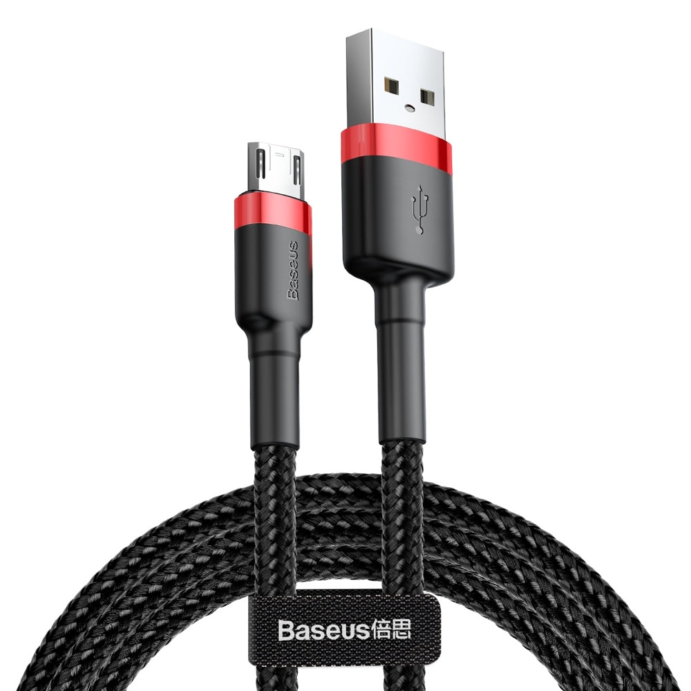 Adat- és töltőkábel USB-A - microUSB Baseus Cafule, 18W, 1m, piros CAMKLF-B91