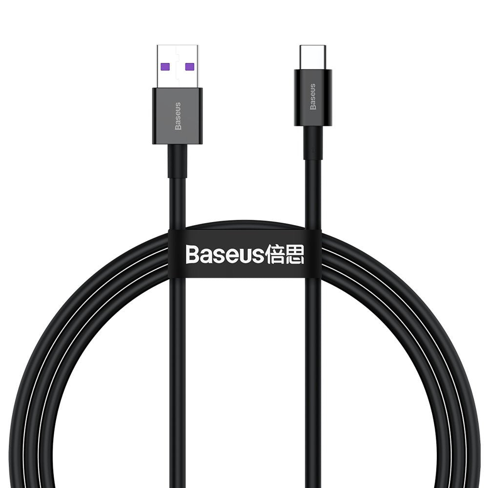 Baseus Superior USB-A USB-C adat- és töltőkábel, 66W, 2m, fekete CATYS-A01