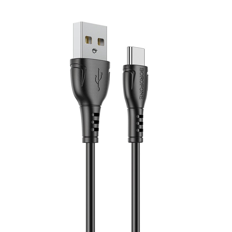 Adat- és töltőkábel USB-A - USB-C Borofone BX51 Triumph MP BX51, 18W, 1m, Fekete