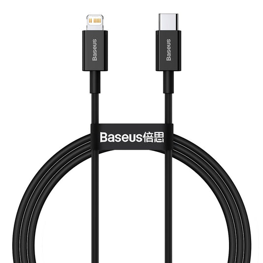 Adat- és töltőkábel USB-C - Lightning Baseus Superior sorozat, 20W, 1m, fekete CATLYS-A01