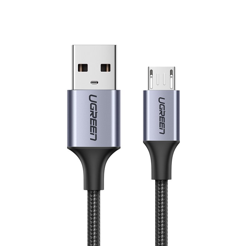 USB-A - microUSB adat- és töltőkábel UGREEN US290, 18W, 1,5m, Fekete