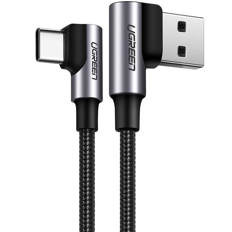 USB-A és USB-C közötti adatátviteli és töltőkábel UGREEN US255 szögletes, 60W, 1m, szürke