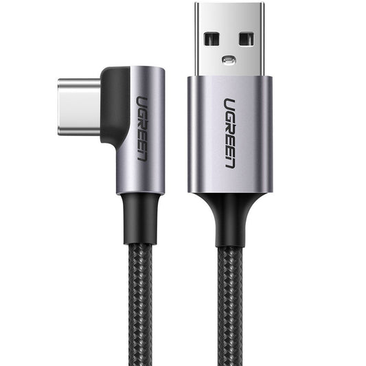 Adat- és töltőkábel USB-A - USB-C UGREEN US284 szögletes, 60W, 2m, szürke