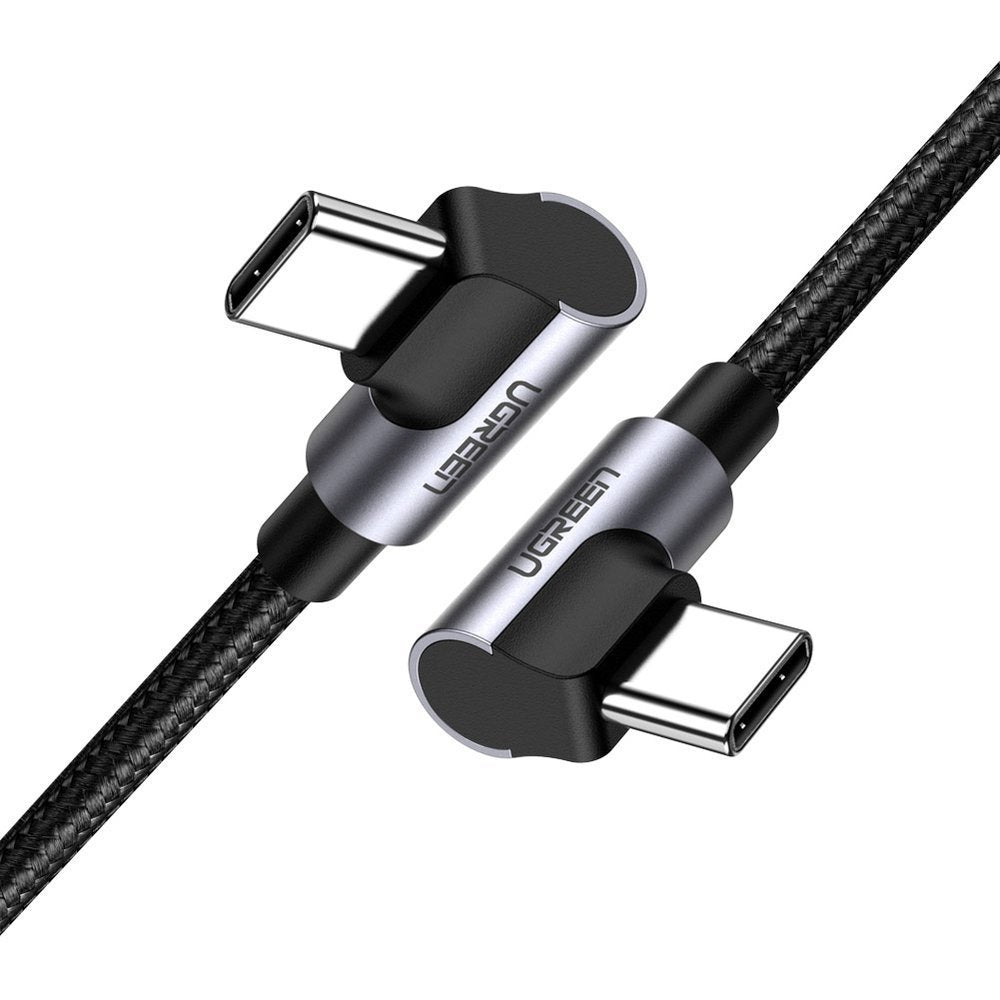 USB-C adat- és töltőkábel - USB-C UGREEN US323 USB-C szögletes, 60W, 1m, Fekete