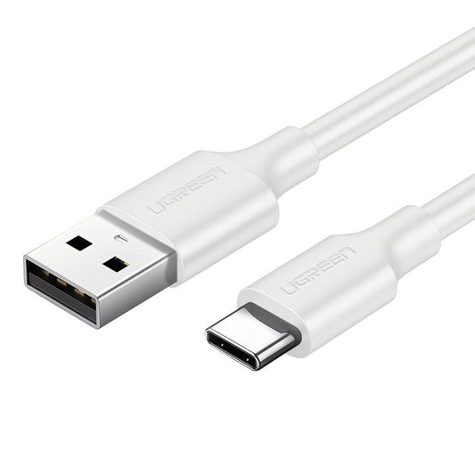 Adat- és töltőkábel USB-A - USB-C UGREEN US287, 60W, 0,25m, fehér