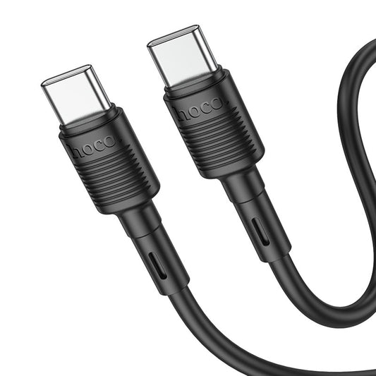 USB-C adat- és töltőkábel - USB-C HOCO X83 Victory USB-C, 60W, 1m, Fekete