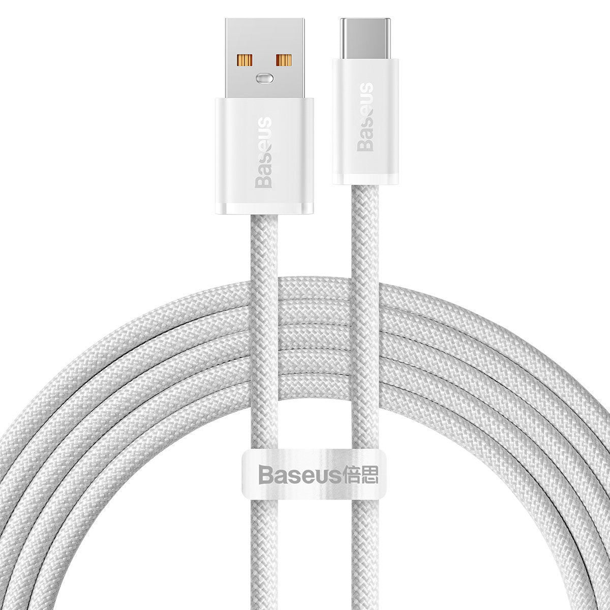 Adat- és töltőkábel USB-A - USB-C Baseus Dynamic sorozat, 100W, 2m, fehér CALD000702