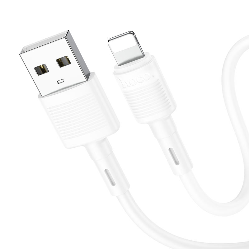 USB-A - Lightning HOCO X83 Victory adat- és töltőkábel, 18W, 1m, Fehér