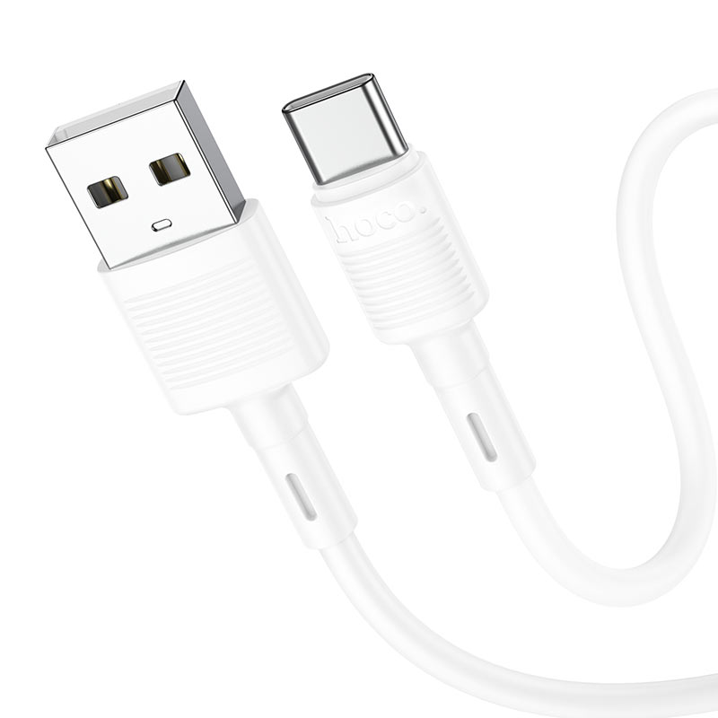 USB-A - USB-C HOCO X83 Victory adat- és töltőkábel, 20W, 1m, Fehér