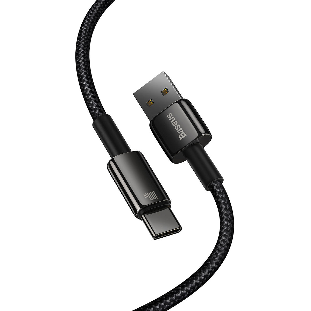 USB-A USB-C Baseus Tungsten Gold, 100W, 2m, Fekete CAWJ0001010101