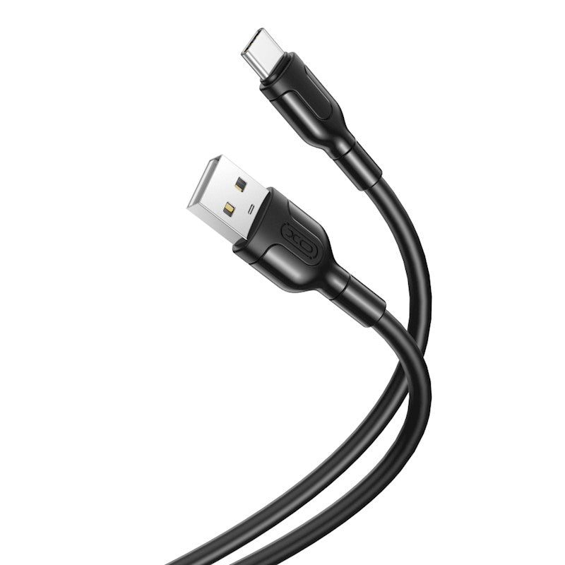 USB-A - USB-C Adat- és Töltőkábel XO Design NB212, 18W, 1m, Fekete