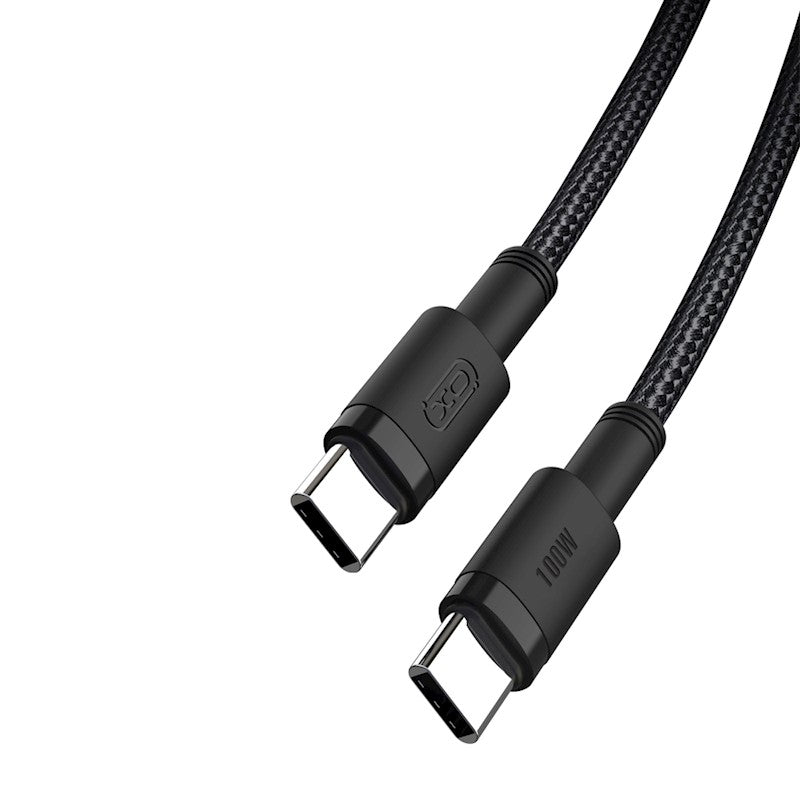 USB-C - USB-C adat- és töltőkábel XO Design NB-Q199, 100W, 1.5m, Fekete