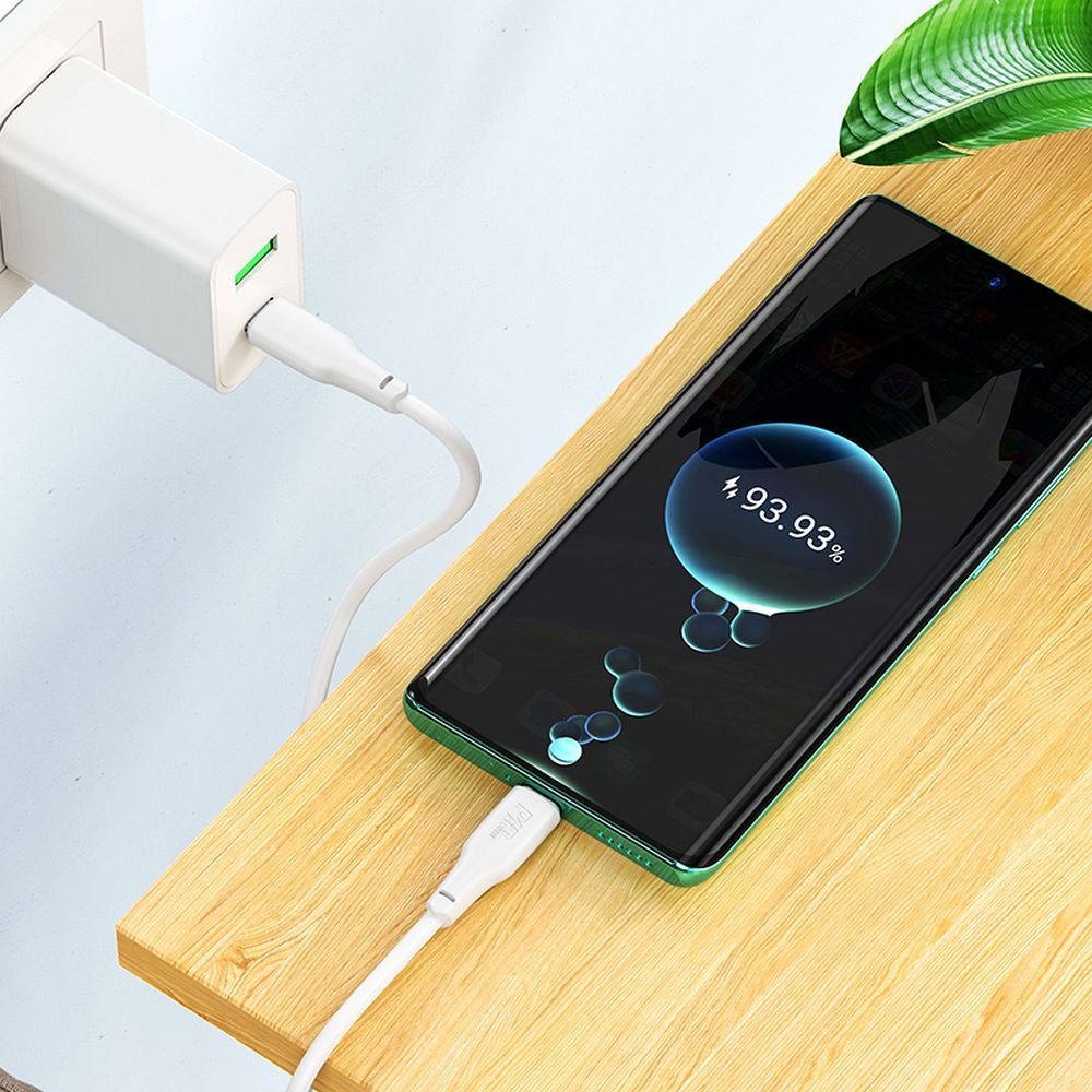 USB-C adat- és töltőkábel - USB-C HOCO X93, 100W, 1m, fehér