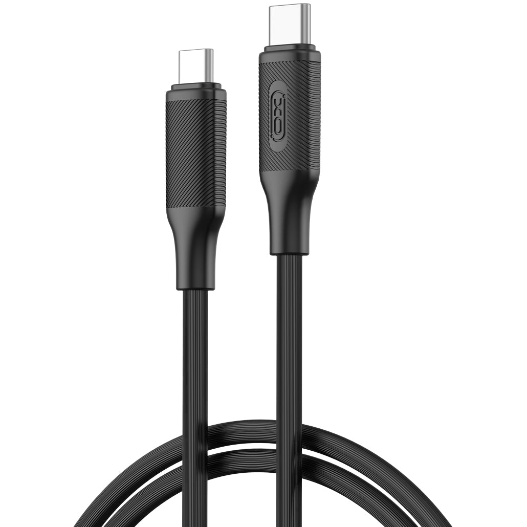 USB-C - USB-C adat- és töltőkábel XO Design NB-Q265B, 60W, 1m, Fekete