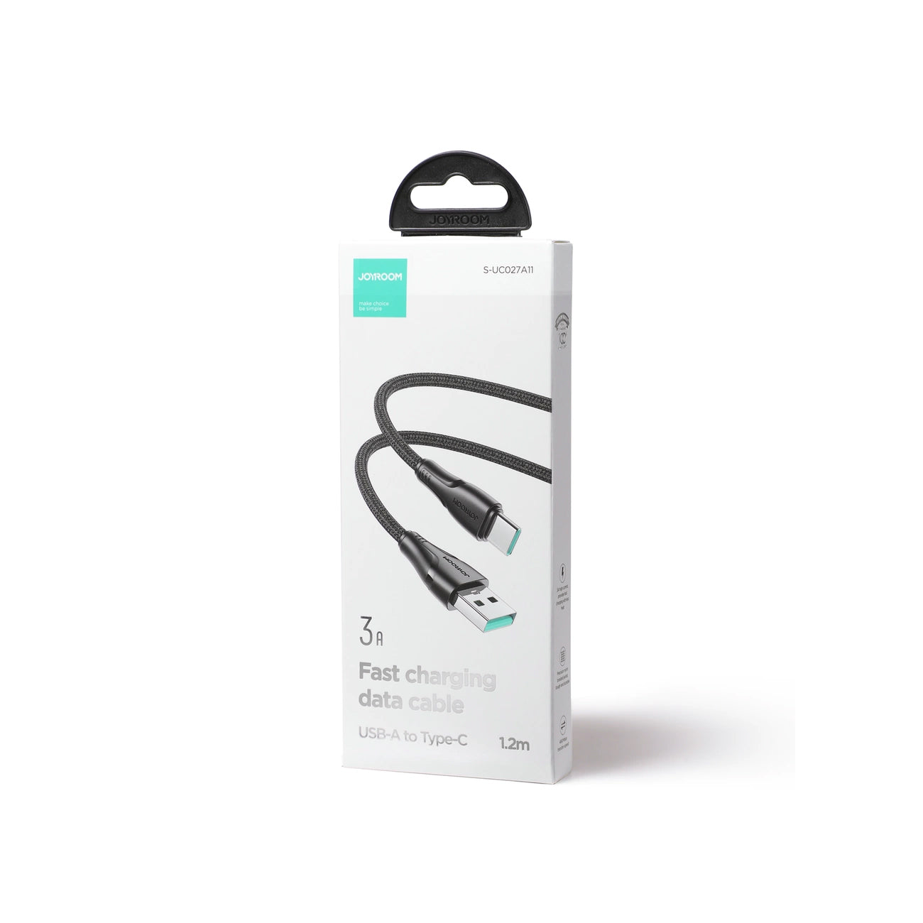 USB-A - USB-C Joyroom S-A11 adat- és töltőkábel, 18W, 1.2m, Fekete