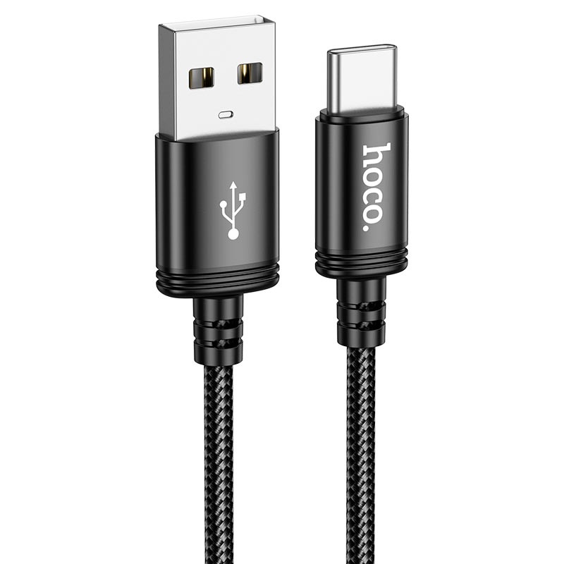 USB-A - USB-C HOCO X91 adat- és töltőkábel, 18W, 3m, Fekete