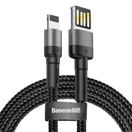 Data and Charging Cable USB-A - Lightning Baseus Cafule, 18W, 2m, Gray CALKLF-HG1