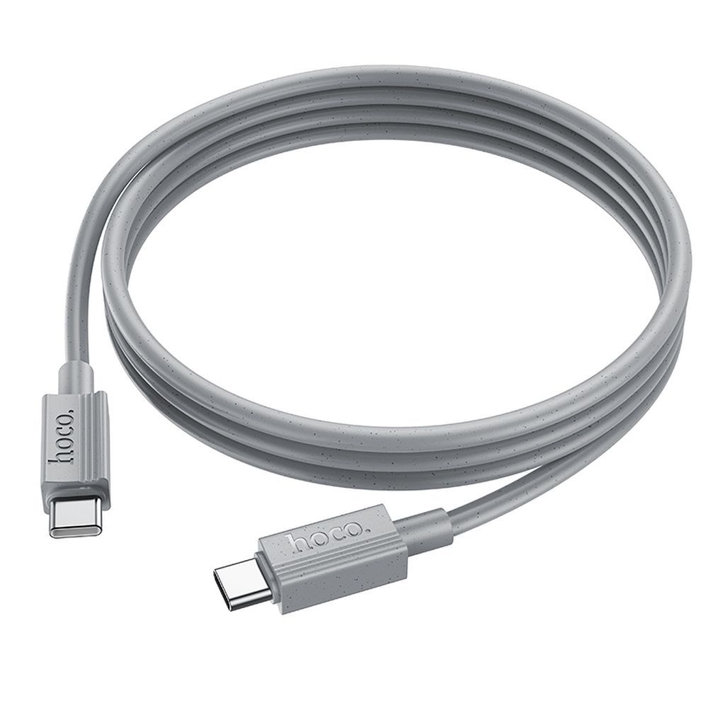 USB-C - USB-C HOCO X107 adat- és töltőkábel, 60W, 1m, Szürke