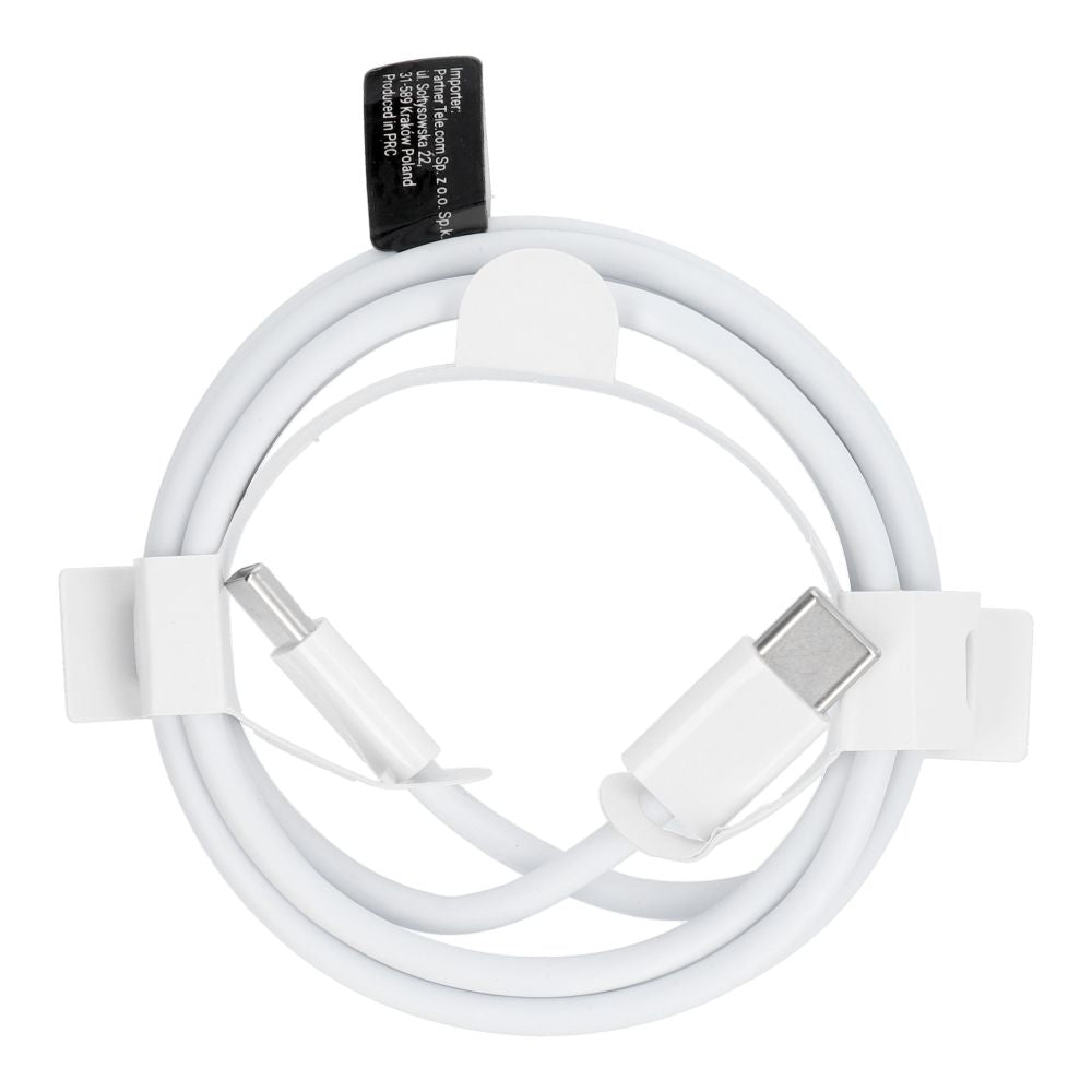 USB-C adat- és töltőkábel - USB-C OEM HD26, 30W, 1m, fehér