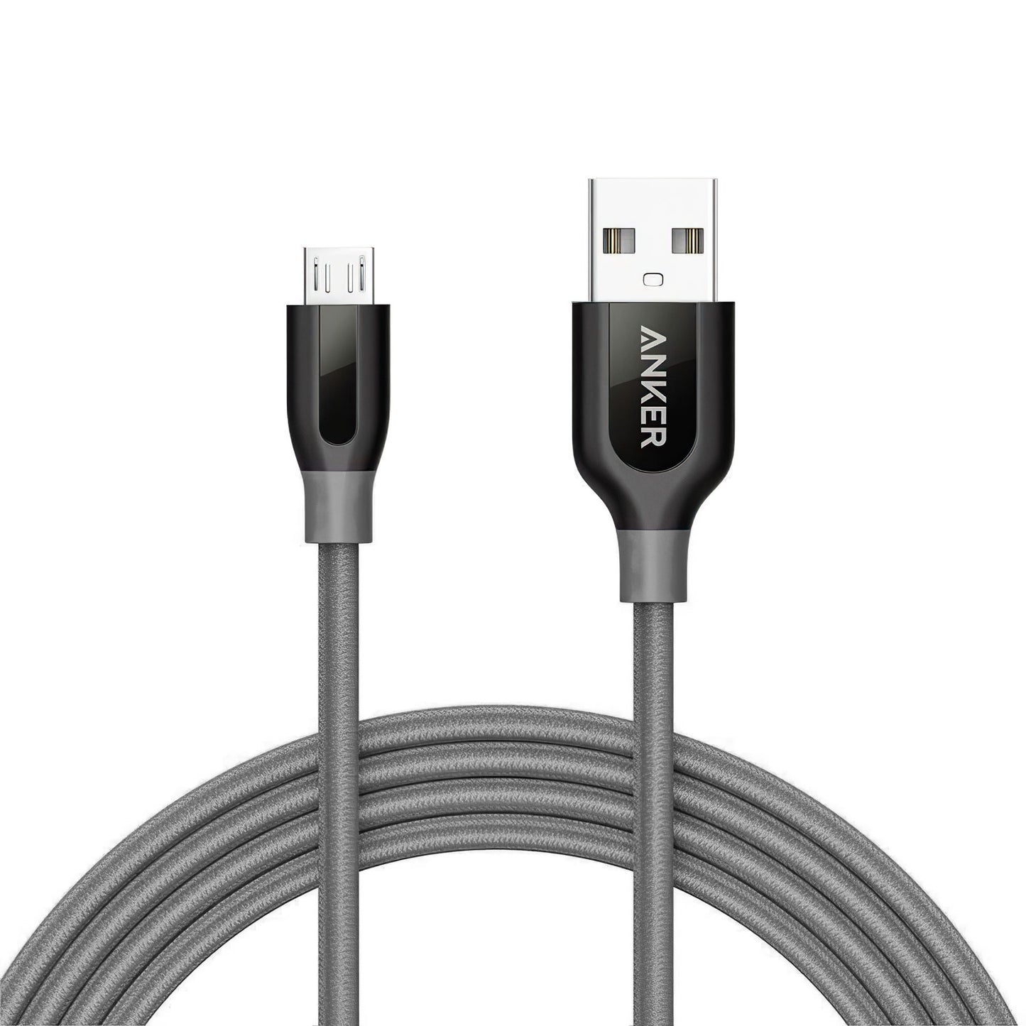 Adat- és töltőkábel USB-A - microUSB Anker PowerLine+, 18W, 1,8m, szürke A8143HA1