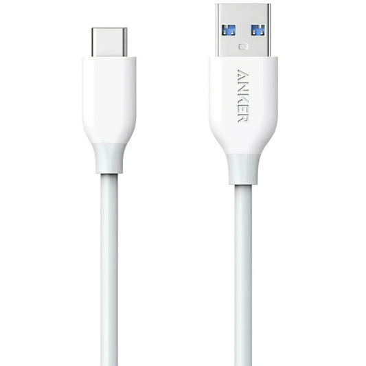 USB-A-ból USB-C-be Anker PowerLine adat- és töltőkábel, 18W, 0,9m, fehér A8163021
