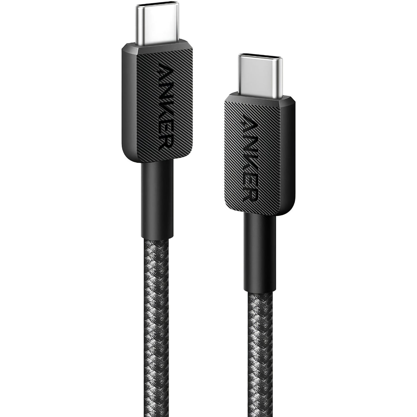 USB-C - USB-C Anker 322 adat- és töltőkábel, 60W, 0.9m, Fekete A81F5G11
